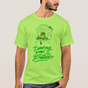 st patricks day leprechaun drinking alone T-Shirt
