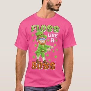 St Patricks Day Leprechaun Floss Like A Boss Boys T-Shirt