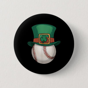 St Patricks Day Leprechaun Hat Shamrock Baseball M 6 Cm Round Badge