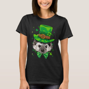 St Patrick's Day Leprechaun Hedgehog C Shamrock Ir T-Shirt