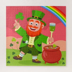 St. Patrick's Day Leprechaun Illustration Jigsaw Puzzle