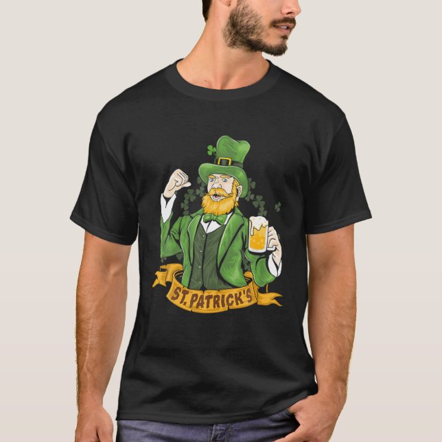 St Patricks Day Leprechaun Irish Boys Girls Funny T-Shirt (Front)