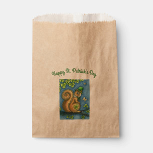 ST. PATRICK'S DAY LEPRECHAUN IRISH SQUIRREL, Lucky Favour Bags