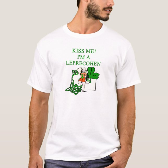 st patrick's day leprechaun jewish irish joke T-Shirt (Front)