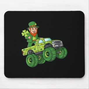 St Patricks Day Leprechaun Monster Truck Lucky Boy Mouse Mat