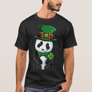 St Patricks Day Leprechaun Panda Cute Irish Gift T-Shirt
