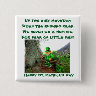 ST. PATRICK'S DAY LEPRECHAUN POEM button