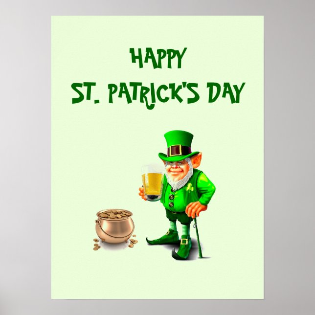 ST. PATRICK'S DAY LEPRECHAUN   POSTER (Front)