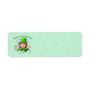 St. Patrick's Day leprechaun Return Address Label