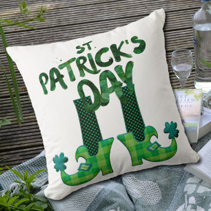 St Patrick's Day Leprechaun Shoes Cushion