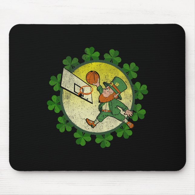 St Patricks Day Leprechaun Sketll Lucky  Mouse Mat (Front)