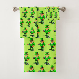 ST. PATRICK'S DAY LEPRECHAUN  towel set