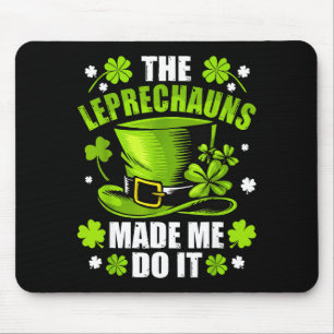 St patricks day leprechauns made do funny shamrock mouse mat