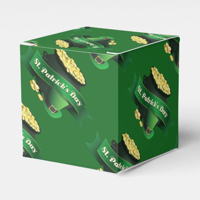 St Patricks Day Leprechaun's Pot of Gold Favour Box (Front Side)