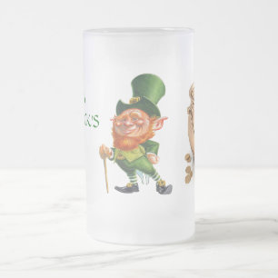 ST. PATRICK'S DAY LEPRECHUAN AND GOLD mug