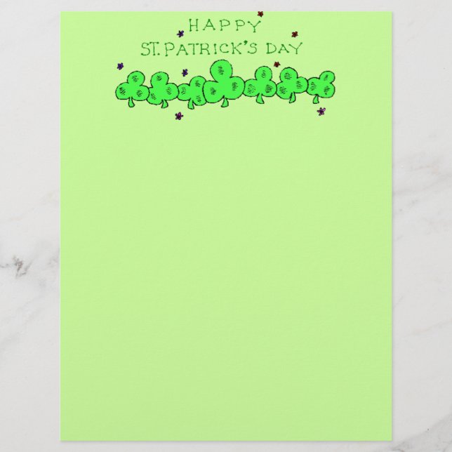 St. Patrick's Day Letterhead (Front)
