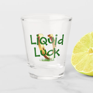St Patrick's Day Liquid Luck with Lucky Horseshoe Shot Glass