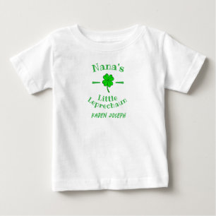 St. Patrick's Day Little Leprechaun Personalized Baby T-Shirt