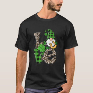 St Patrick's Day Love Gnomes Shamrock Horseshoe Ir T-Shirt