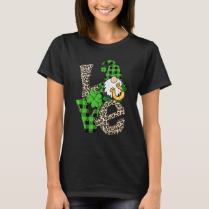 St Patrick's Day Love Gnomes Shamrock Horseshoe Ir T-Shirt