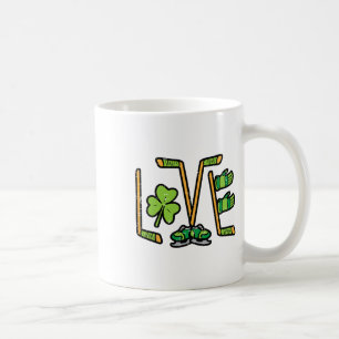 St Patricks Day Love Ice Hockey Saint Paddys Men B Coffee Mug