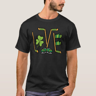 St Patricks Day Love Ice Hockey Saint Paddys Men B T-Shirt