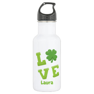 St Patricks day Love in block letters 532 Ml Water Bottle