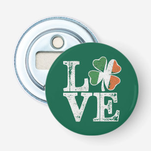 St Patricks Day Love Lucky Irish Shamrock Green  Bottle Opener