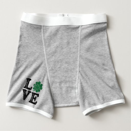 St Patrick's Day LOVE Shamrock Irish Boxer Brief - 14.00 St Patrick's Day LOVE Shamrock Irish Boxer Brief