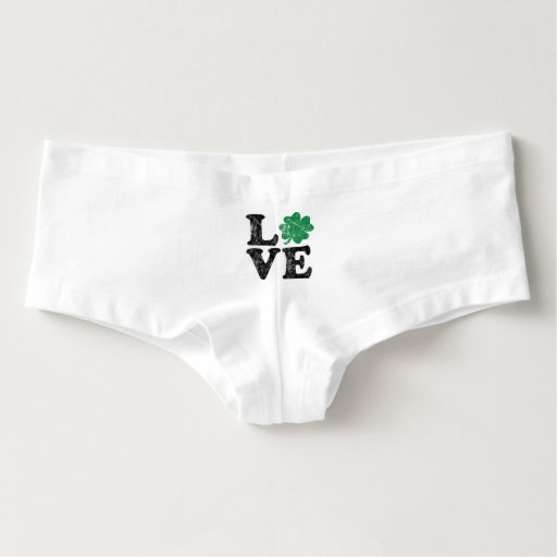 St Patrick's Day LOVE Shamrock Irish Boyshorts - 10.70 St Patrick's Day LOVE Shamrock Irish Boyshorts