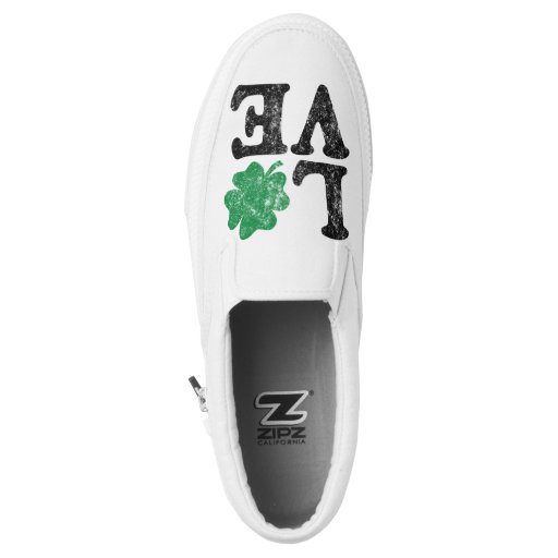 St Patrick's Day LOVE Shamrock Irish Slip-on Sneakers - 65.90 St Patrick's Day LOVE Shamrock Irish Slip-on Sneakers