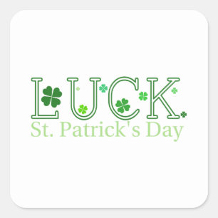 St. Patrick's Day Luck Square Sticker