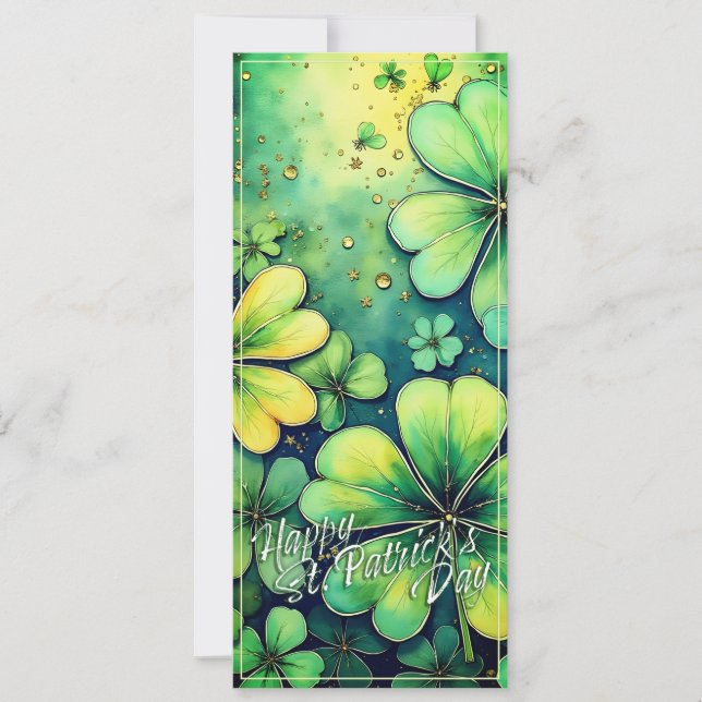 St. Patrick's Day Luck - Watercolor Shamrocks 🍀✨ (Front)