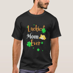 St Patricks Day Luckiest Corgi Mum St Paddys T-Shirt