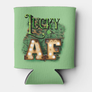 St. Patrick's Day Lucky AF Irish Marquee Lights Can Cooler