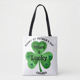 St Patrick's Day Lucky and Blessed Tote Bag