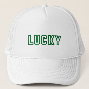 St. Patrick's day, Lucky Bold Font Trucker Hat