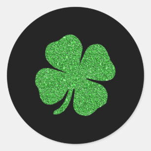 St. Patrick's Day Lucky Charm Green Irish Clover S Classic Round Sticker