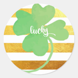 St. Patrick's Day Lucky Classic Round Sticker