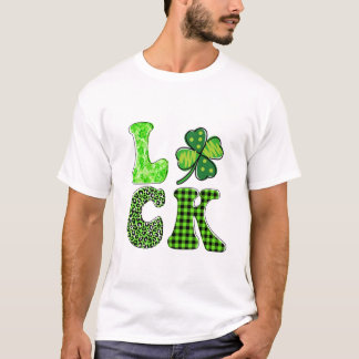 St Patrick's Day Lucky Clover Leopard Shamrock Fun T-Shirt