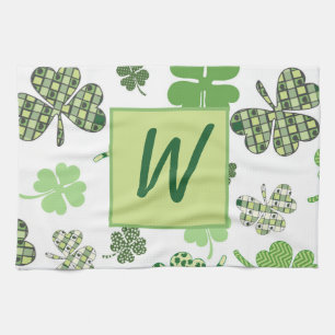 St. Patrick's Day Lucky Clovers Tea Towel