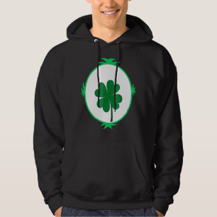 St Patrick's Day Lucky Cute Irish Shamrock Green L Hoodie