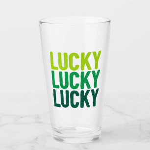 St. Patrick's Day Lucky Graphic Glass