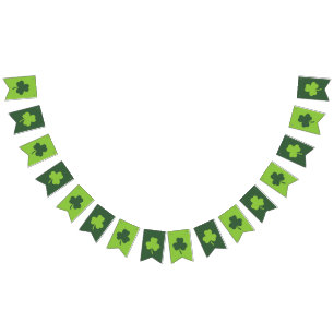 St. Patrick's Day Lucky Green Clover Bunting