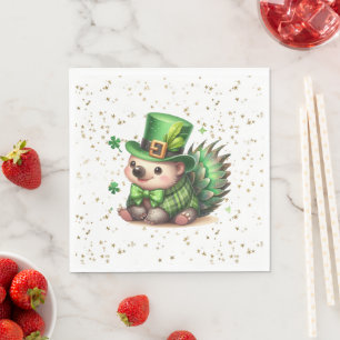 St. Patrick's Day Lucky Hedgehog Napkin