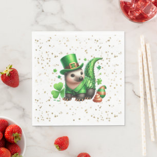 St. Patrick's Day Lucky Hedgehog Napkin