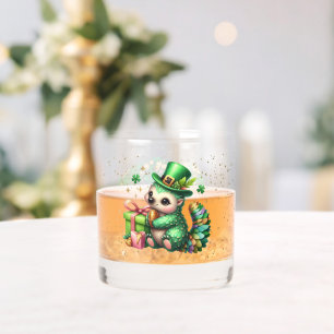 St. Patrick's Day Lucky Hedgehogs Whiskey Glass