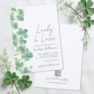 St. Patrick's Day Lucky In Love Bridal Shower Invitation