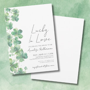 St. Patrick's Day Lucky In Love Bridal Shower Invitation