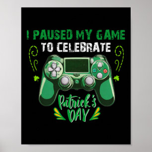 St Patricks Day Lucky Irish Gaming Lover Boys Girl Poster